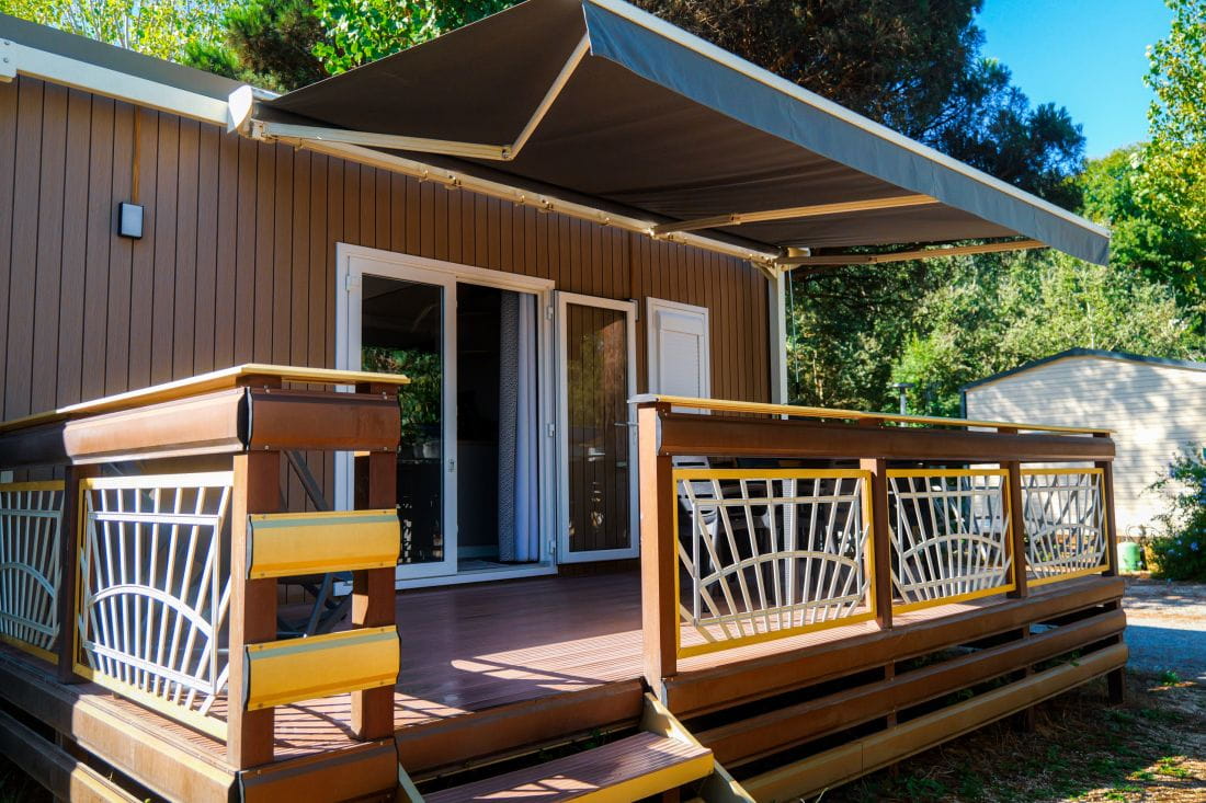 Stacaravan voor 6 personen.